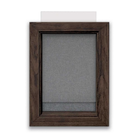 United Visual Products Indoor Enclosed Combo Board, 72"x36", Black Frame/Grey & Cork UVCB7236B-GREY-CORK